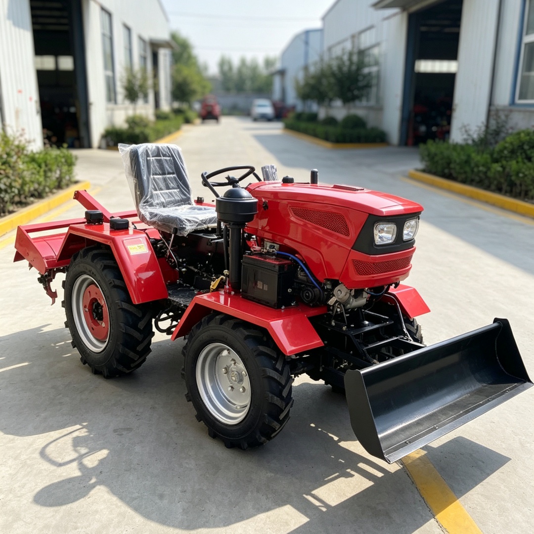 Farming Year - Maßgeschneiderter Aufsitz-Pflugtraktor mit Radfräse und kleiner