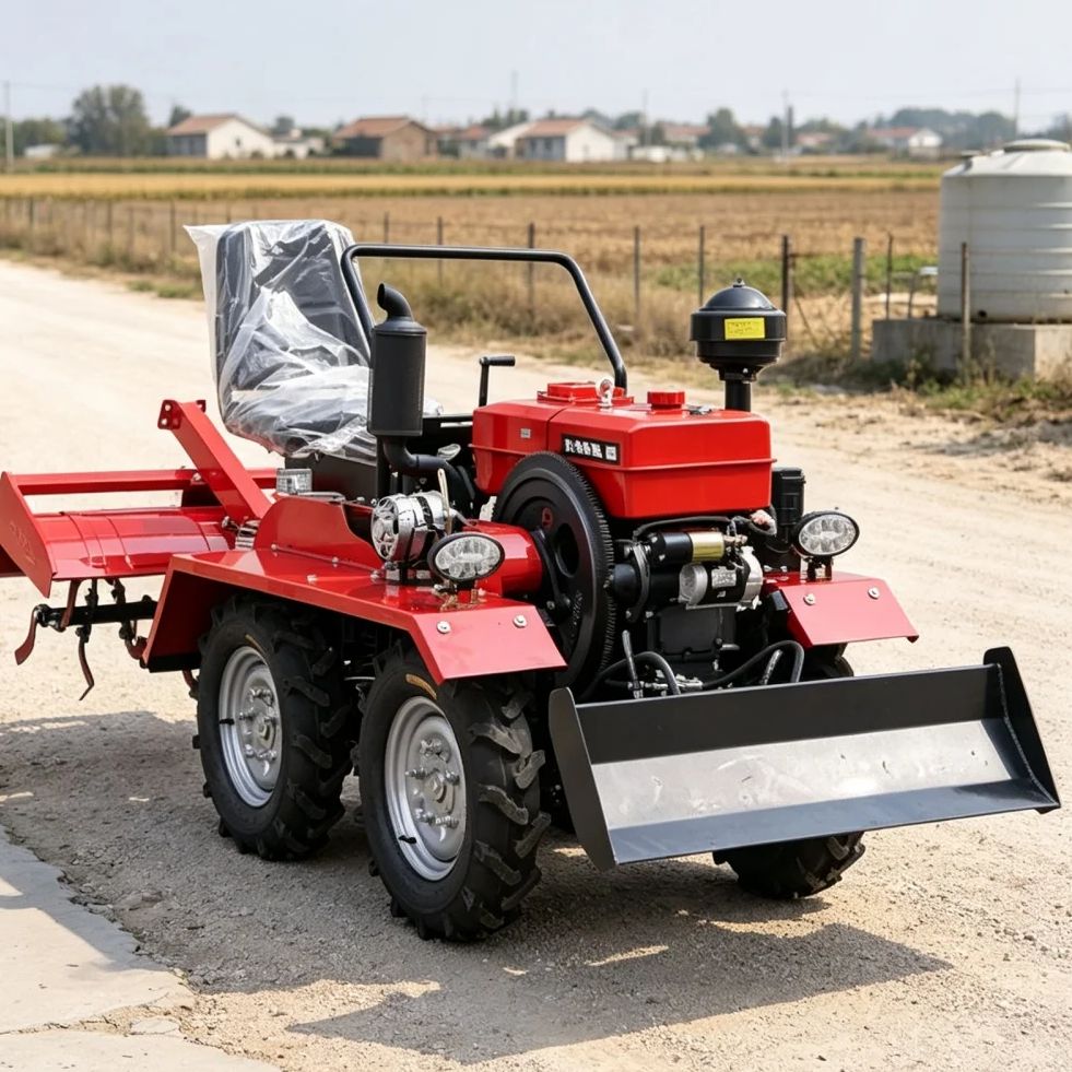 Farming Agriculture Machine - Maßgefertigte 4-Rad-4WD-Rotationsfräse mit Sämaschine für die